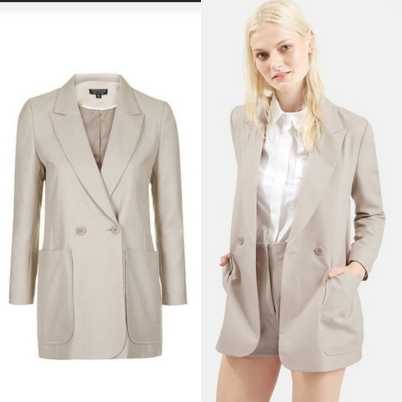 Topshop Jackets & Blazers - Topshop | Tailored Twill Longline Blazer Jacket